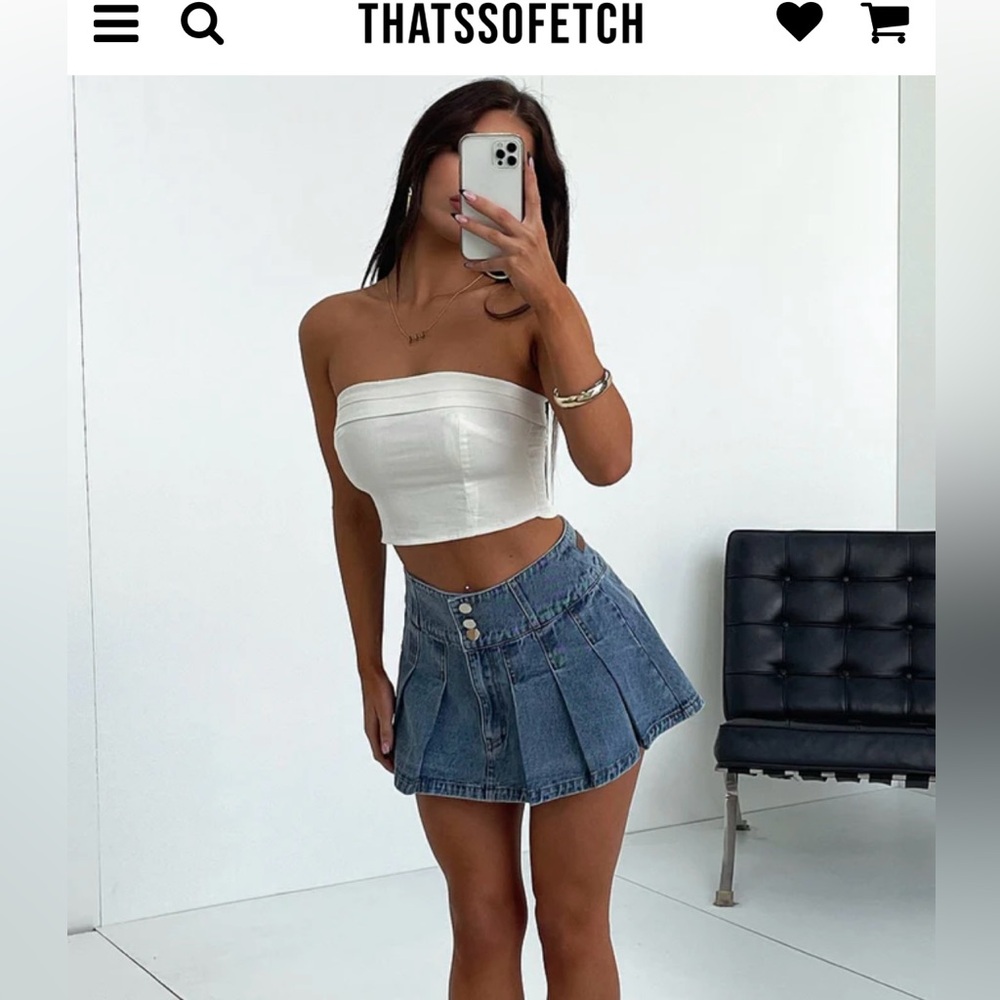 NWOT THATS SO FETCH pleated jean mini